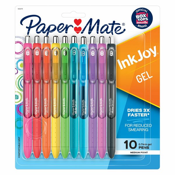 Paper Mate InkJoy Gel Pens, Medium Point, Assorted Colors, 10PK 1956279